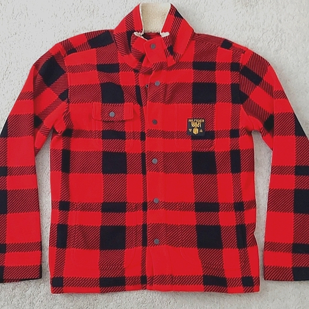 Tommy Hilfiger red and black shirt jacket 2